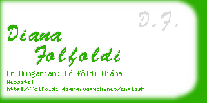 diana folfoldi business card